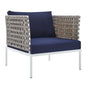 Harmony Sunbrella¨ Basket Weave Outdoor Patio Aluminum Armchair by Modway