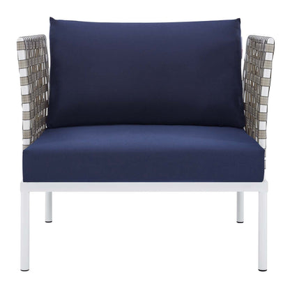 Harmony Sunbrella¨ Basket Weave Outdoor Patio Aluminum Armchair by Modway