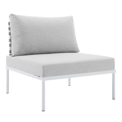 Harmony Sunbrella¨ Basket Weave Outdoor Patio Aluminum Armless Chair by Modway