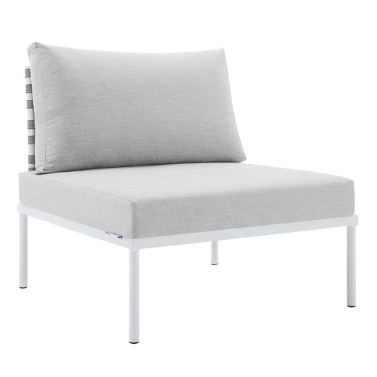 Harmony Sunbrella¨ Basket Weave Outdoor Patio Aluminum Armless Chair by Modway