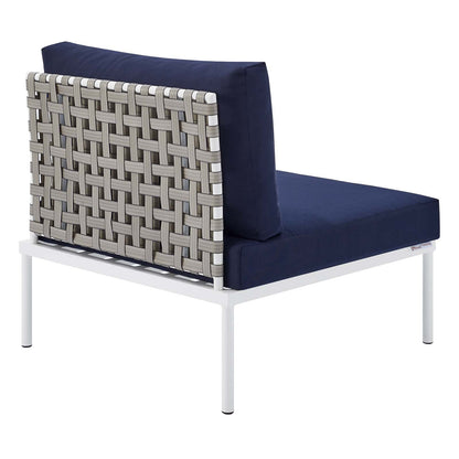 Harmony Sunbrella¨ Basket Weave Outdoor Patio Aluminum Armless Chair by Modway