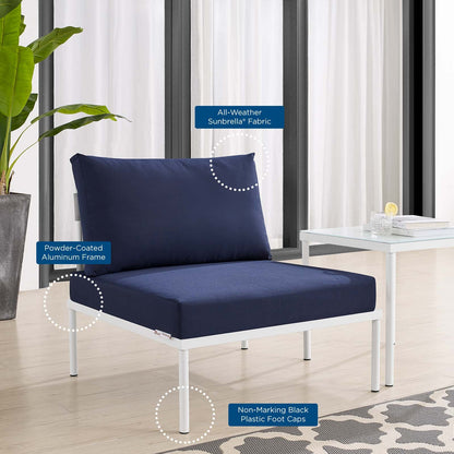 Harmony Sunbrella¨ Outdoor Patio Aluminum Armless Chair by Modway