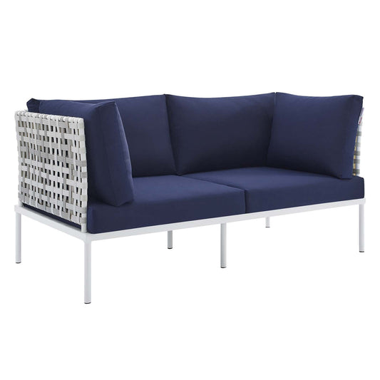 Harmony Sunbrella¨ Basket Weave Outdoor Patio Aluminum Loveseat by Modway