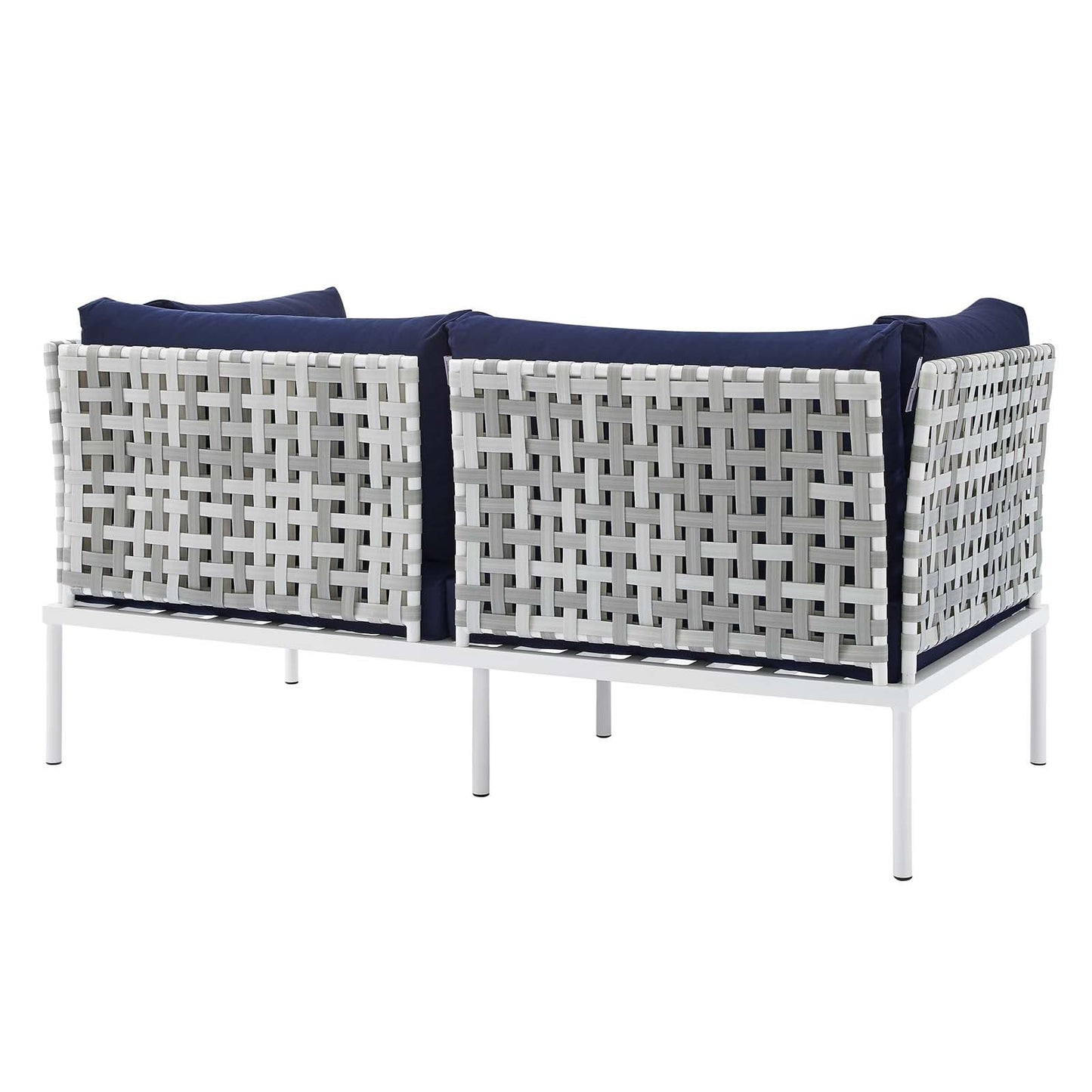 Harmony Sunbrella¨ Basket Weave Outdoor Patio Aluminum Loveseat by Modway