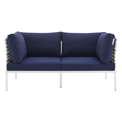 Harmony Sunbrella¨ Basket Weave Outdoor Patio Aluminum Loveseat by Modway