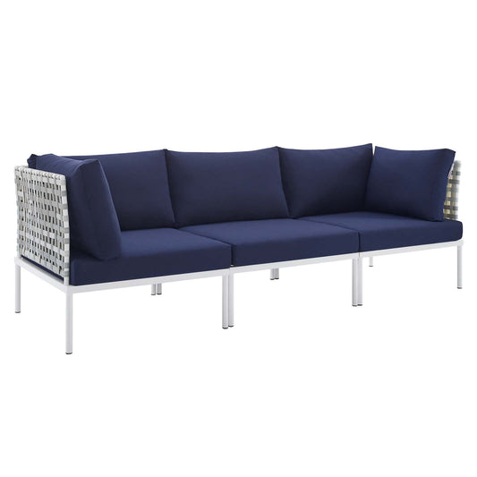 Harmony Sunbrella¨ Basket Weave Outdoor Patio Aluminum Sofa by Modway