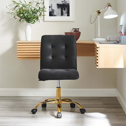 Prim Armless Performance Velvet Office Chair by Modway