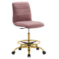 Ripple Armless Performance Velvet Drafting Chair by Modway