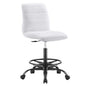 Ripple Armless Vegan Leather Drafting Chair by Modway