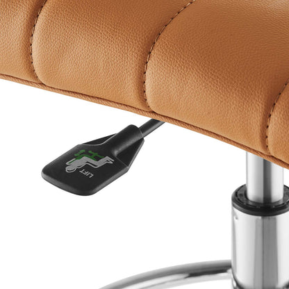 Ripple Armless Vegan Leather Drafting Chair by Modway