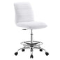 Ripple Armless Vegan Leather Drafting Chair by Modway