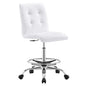 Prim Armless Vegan Leather Drafting Chair by Modway