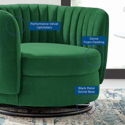 Embrace Tufted Performance Velvet Swivel Chair by Modway