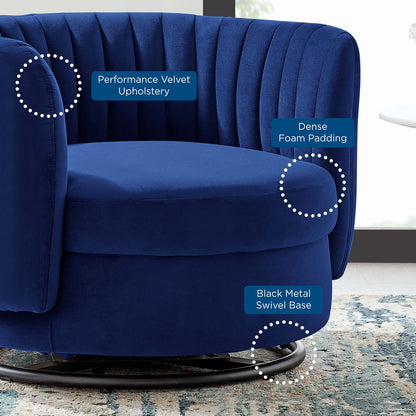 Embrace Tufted Performance Velvet Swivel Chair by Modway