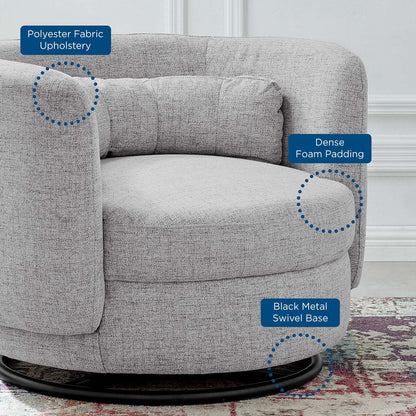 Relish Upholstered Fabric Swivel Chair by Modway