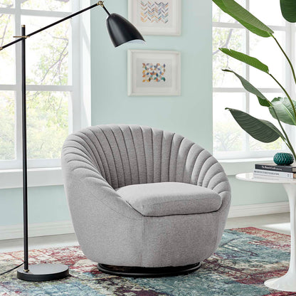 Whirr Tufted Fabric Swivel Chair by Modway