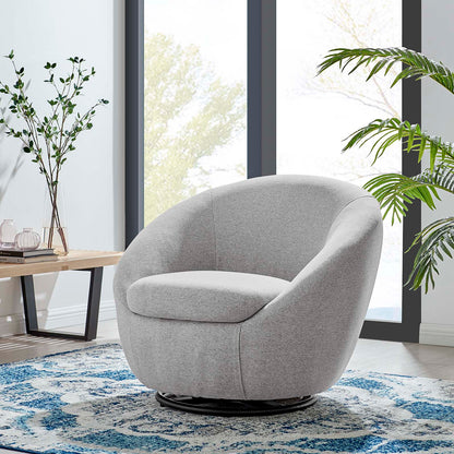 Buttercup Upholstered Fabric Swivel Chair by Modway