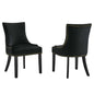 Marquis Performance Velvet Dining Chairs Set of 2 by Modway