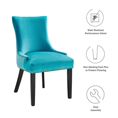 Marquis Performance Velvet Dining Chairs Set of 2 by Modway