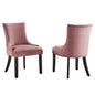 Marquis Performance Velvet Dining Chairs Set of 2 by Modway