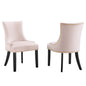 Marquis Performance Velvet Dining Chairs Set of 2 by Modway