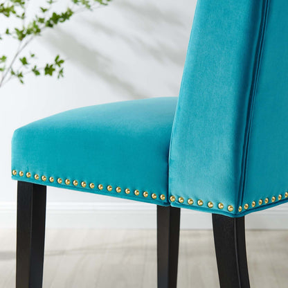 Baron Performance Velvet Dining Chairs Set of 2 by Modway