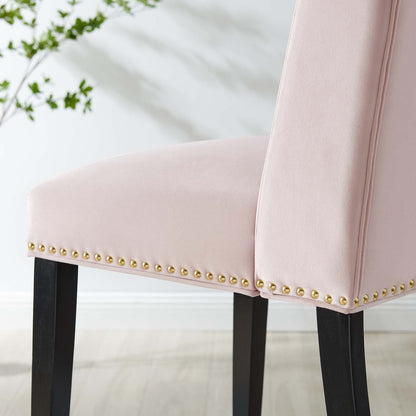 Baron Performance Velvet Dining Chairs Set of 2 by Modway