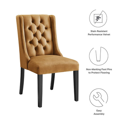 Baronet Performance Velvet Dining Chairs Set of 2 by Modway