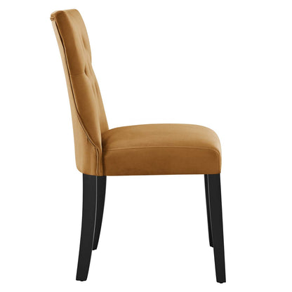 Silhouette Performance Velvet Dining Chairs Set of 2 by Modway