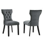 Silhouette Performance Velvet Dining Chairs Set of 2 by Modway