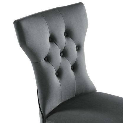 Silhouette Performance Velvet Dining Chairs Set of 2 by Modway