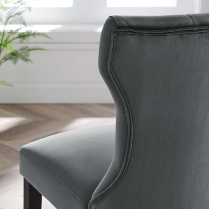 Silhouette Performance Velvet Dining Chairs Set of 2 by Modway