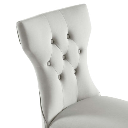 Silhouette Performance Velvet Dining Chairs Set of 2 by Modway