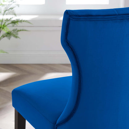 Silhouette Performance Velvet Dining Chairs Set of 2 by Modway