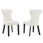 Silhouette Performance Velvet Dining Chairs Set of 2 by Modway