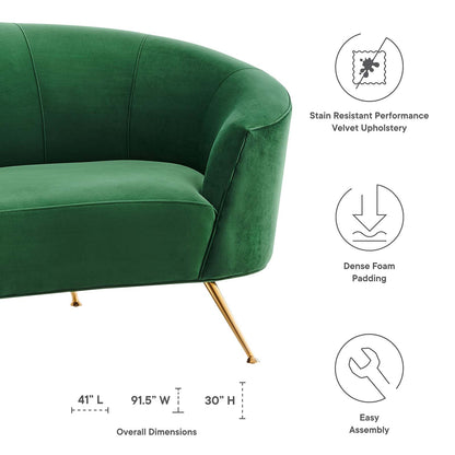 Marchesa Upholstered Performance Velvet Sofa by Modway