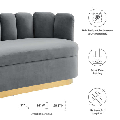 Victoria Channel Tufted Performance Velvet Sofa by Modway