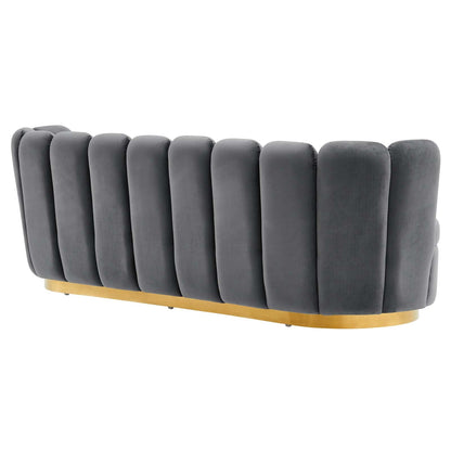Victoria Channel Tufted Performance Velvet Sofa by Modway