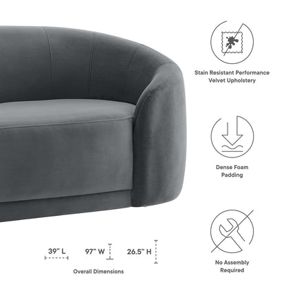 Contessa Performance Velvet Sofa by Modway
