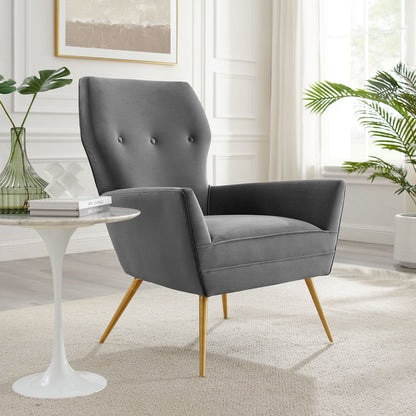 Renata Button Tufted Performance Velvet Armchair by Modway