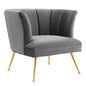 Veronica Channel Tufted Performance Velvet Armchair by Modway