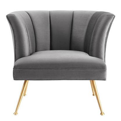 Veronica Channel Tufted Performance Velvet Armchair by Modway
