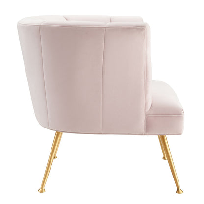 Veronica Channel Tufted Performance Velvet Armchair by Modway