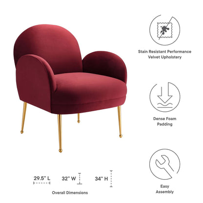 Transcend Performance Velvet Armchair by Modway