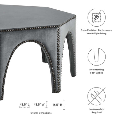 Victory Performance Velvet Ottoman by Modway