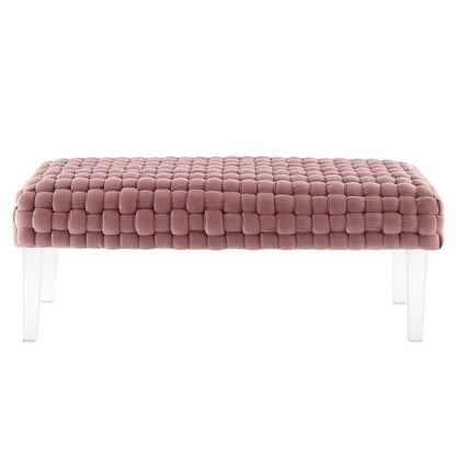 Prologue Woven Performance Velvet Ottoman by Modway