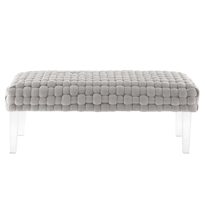 Prologue Woven Performance Velvet Ottoman by Modway