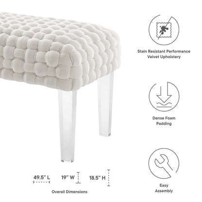 Prologue Woven Performance Velvet Ottoman by Modway