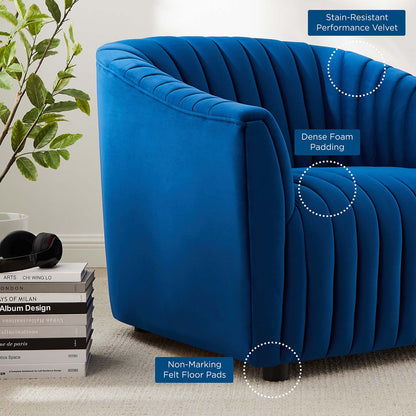 Announce Performance Velvet Channel Tufted Armchair by Modway