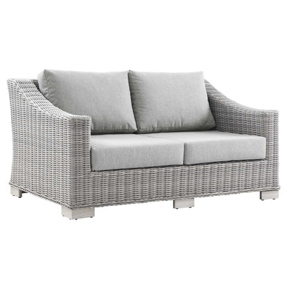 Conway 5-Piece Outdoor Patio Wicker Rattan Furniture Set by Modway